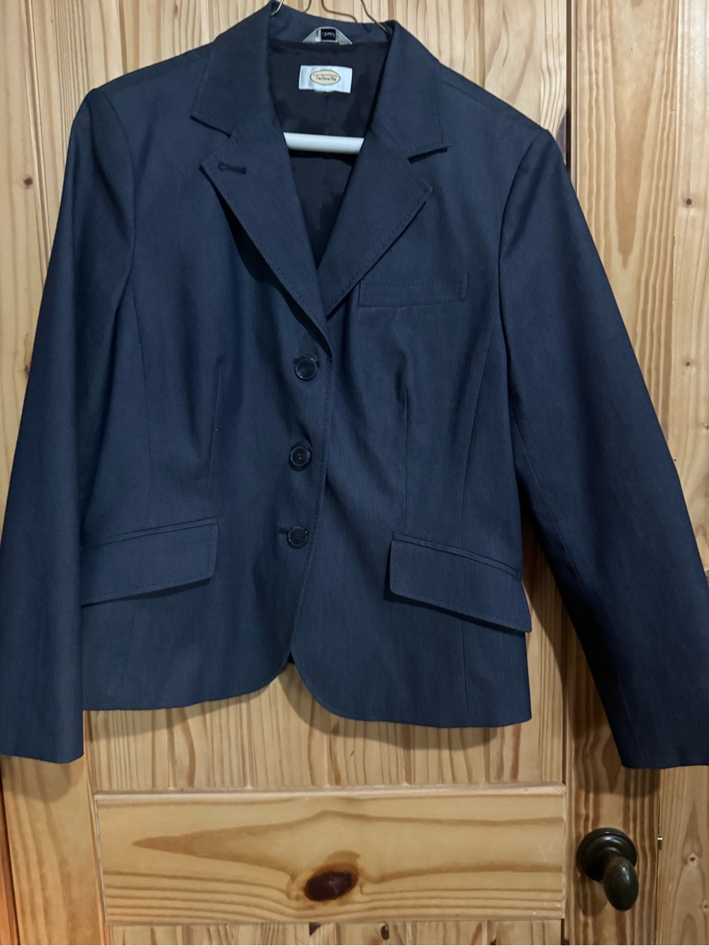 Talbots Chambray Blue Fitted and flared Short Blazer